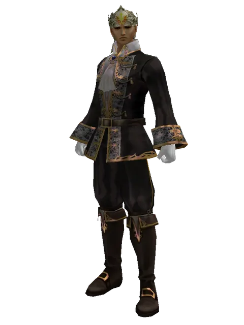 Gludio Circlet of the Sage (?) on a male Human fighter, front view