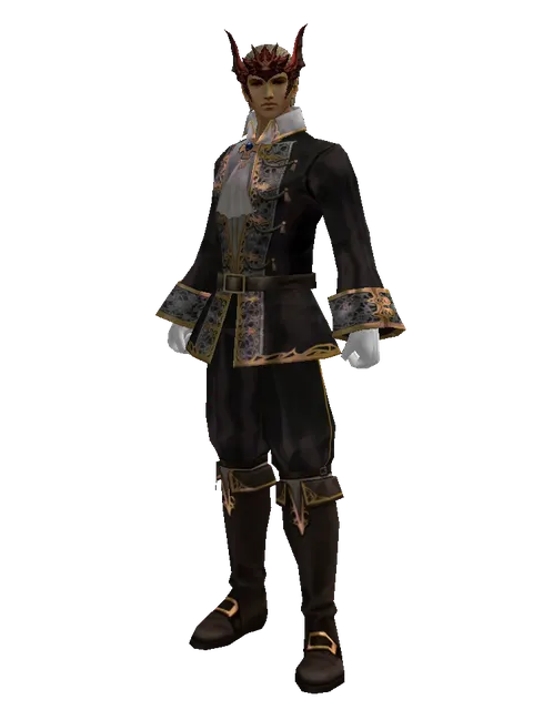 Valakas Slayer Circlet on a male Human fighter, front view