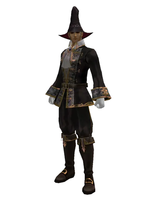 Wizard Hat on a male Human fighter, front view