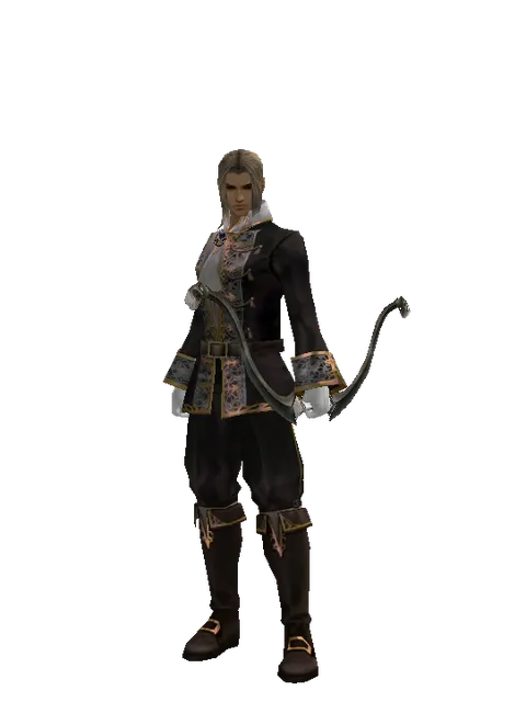 Composite Bow on a male Human fighter, front view
