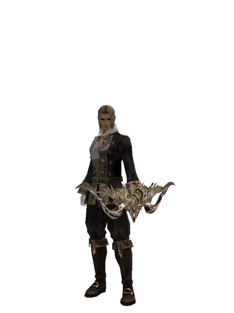 Infinity Bow on a male Human fighter, front view