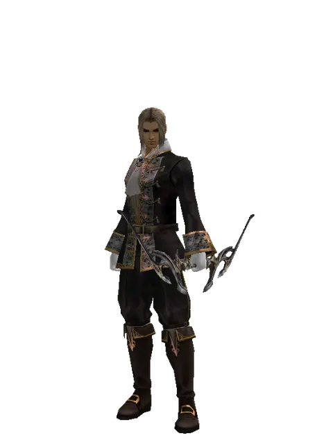 Light Crossbow on a male Human fighter, front view