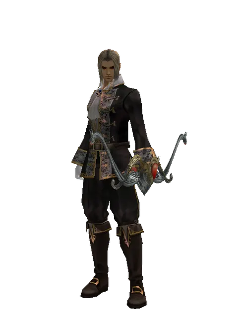Redemption Bow on a male Human fighter, front view