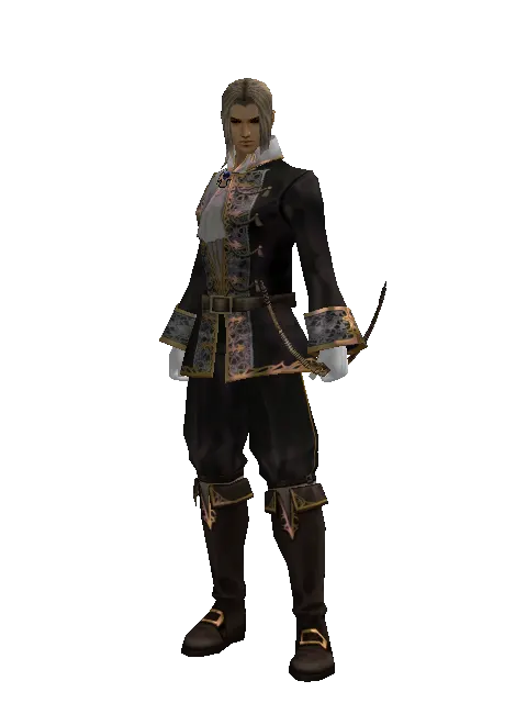 Short Bow on a male Human fighter, front view