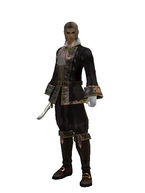 Apprentice Adventurer's Knife on a male Human fighter, front view