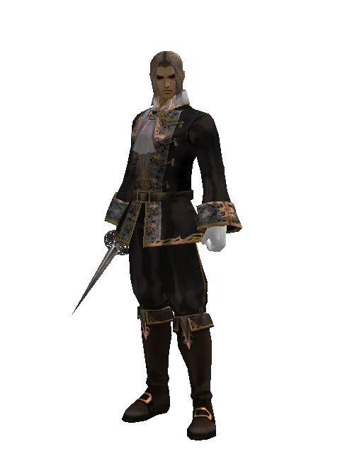 Assassin Knife on a male Human fighter, front view