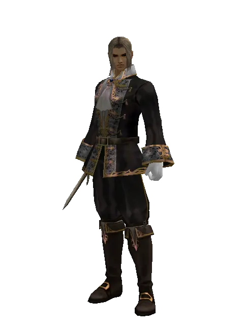 Bone Dagger on a male Human fighter, front view