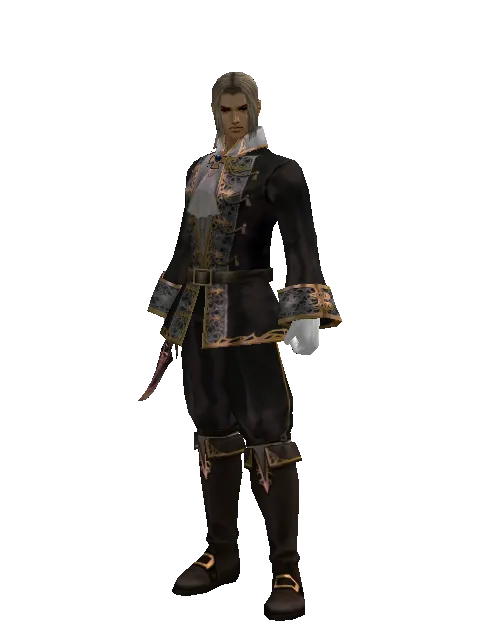 Doom Dagger on a male Human fighter, front view