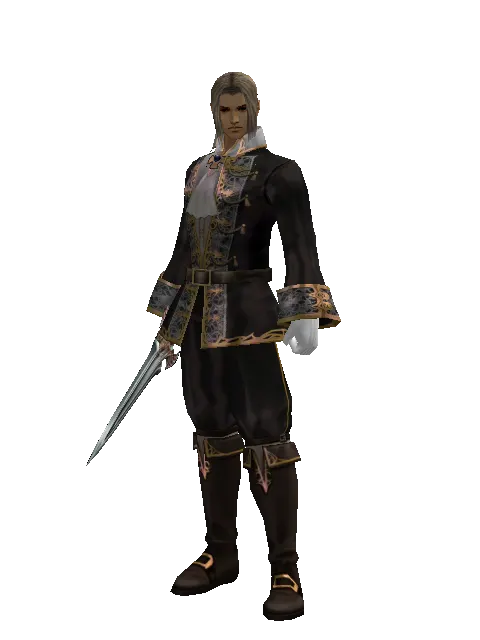 Dynasty Knife on a male Human fighter, front view