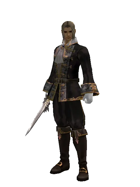 Infinity Stinger on a male Human fighter, front view