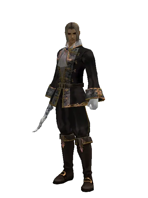 Kris on a male Human fighter, front view