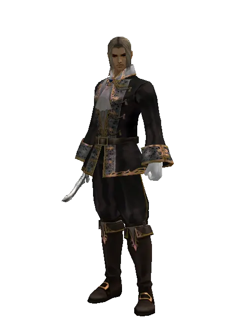 Mystic Knife on a male Human fighter, front view