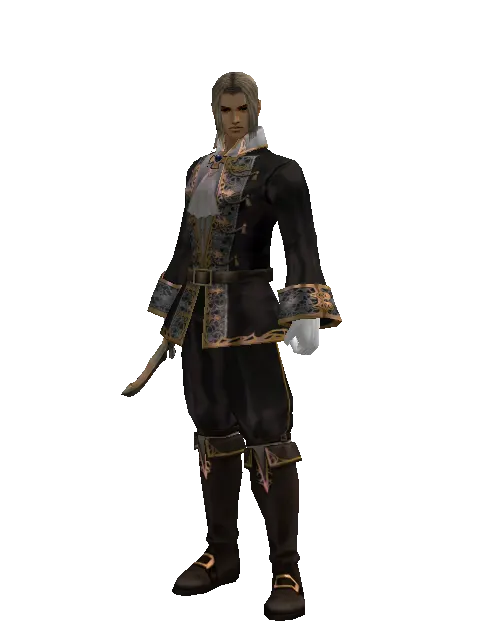 Pipette Knife on a male Human fighter, front view