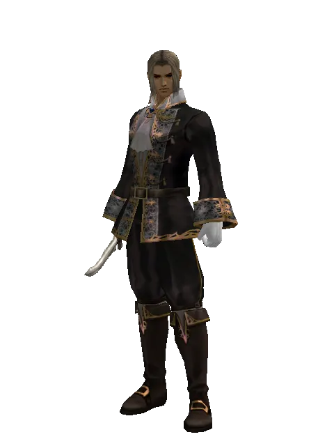 Shining Knife on a male Human fighter, front view