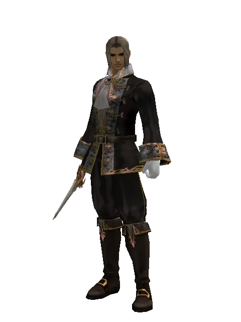 Vesper Dagger on a male Human fighter, front view