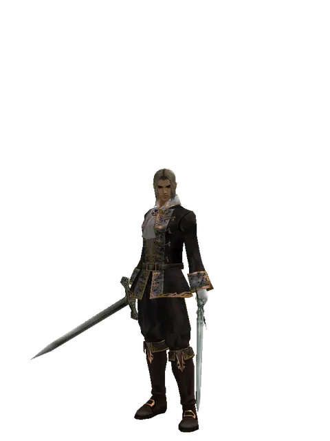 Artisan's Sword*Elven Long Sword on a male Human fighter, front view