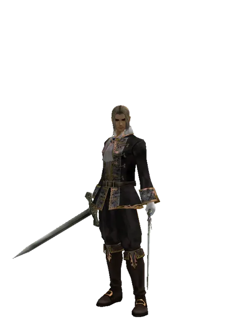 Artisan's Sword*Elven Sword on a male Human fighter, front view