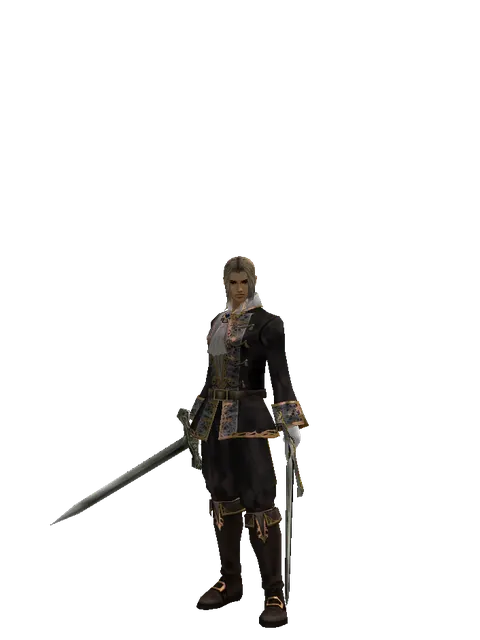 Artisan's Sword*Knight's Sword on a male Human fighter, front view
