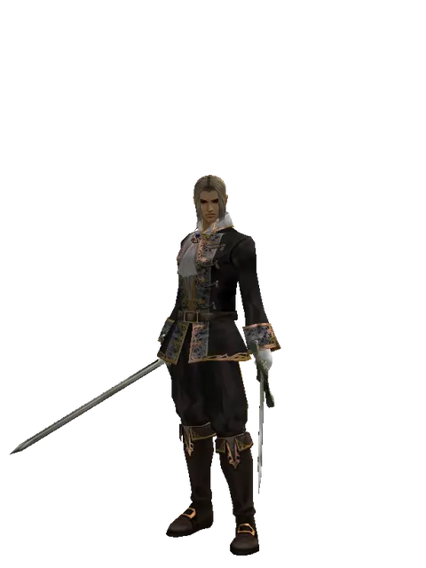Bastard Sword*Artisan's Sword on a male Human fighter, front view