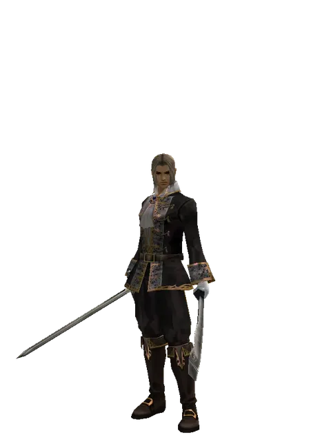 Bastard Sword*Crimson Sword on a male Human fighter, front view