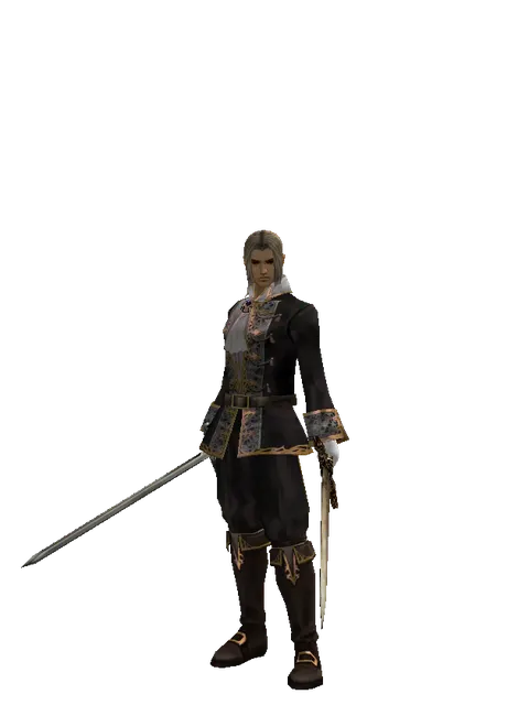 Bastard Sword*Spinebone Sword on a male Human fighter, front view
