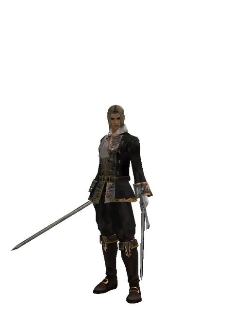 Bastard Sword*Sword of Revolution on a male Human fighter, front view
