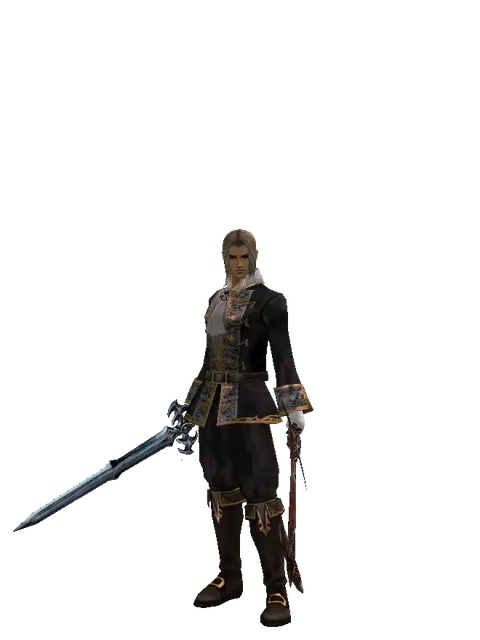 Caliburs*Sword of Nightmare on a male Human fighter, front view