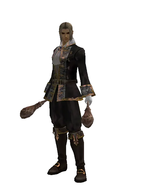 Chrono Maracas on a male Human fighter, front view