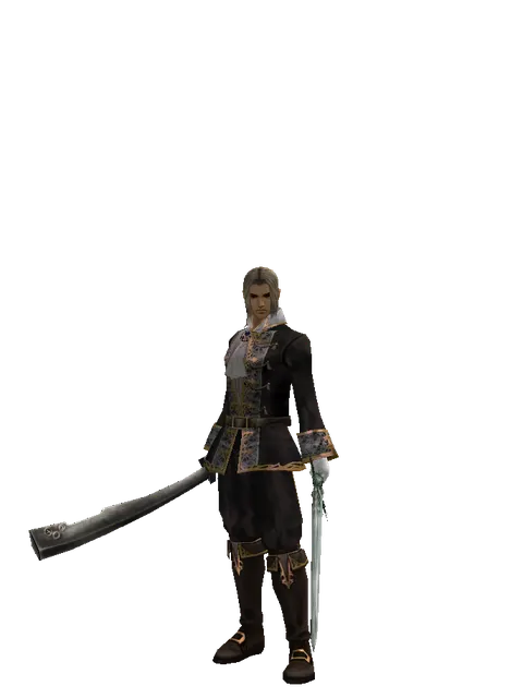 Crimson Sword*Elven Long Sword on a male Human fighter, front view