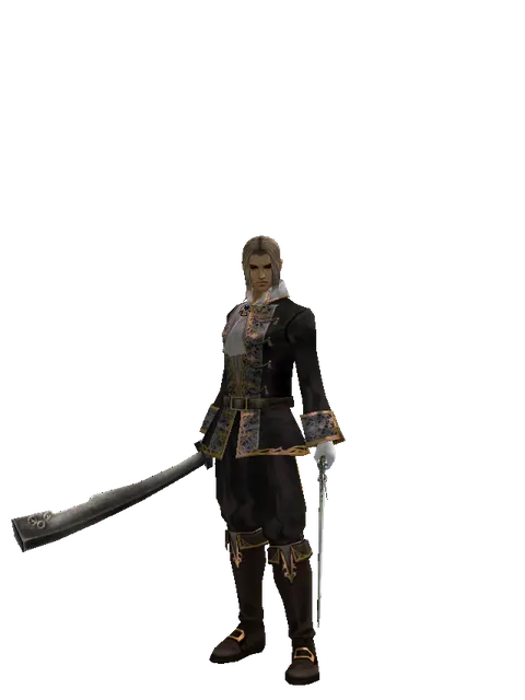 Crimson Sword*Elven Sword on a male Human fighter, front view