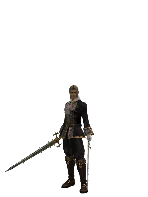 Icarus Dual Sword on a male Human fighter, front view