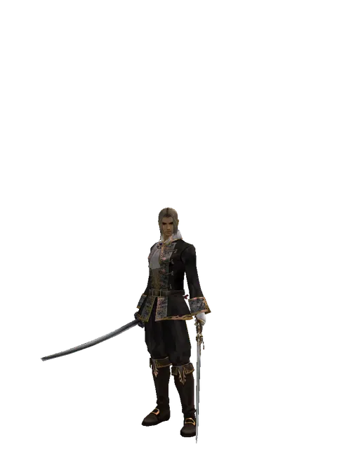 Katana*Raid Sword on a male Human fighter, front view