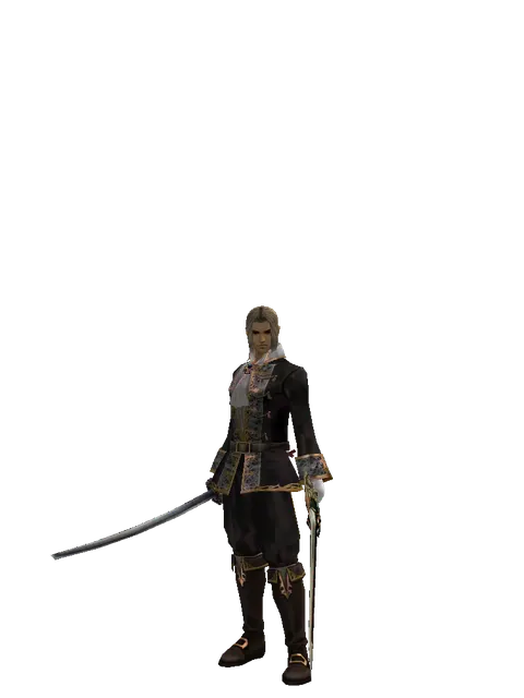 Katana*Sword of Delusion on a male Human fighter, front view
