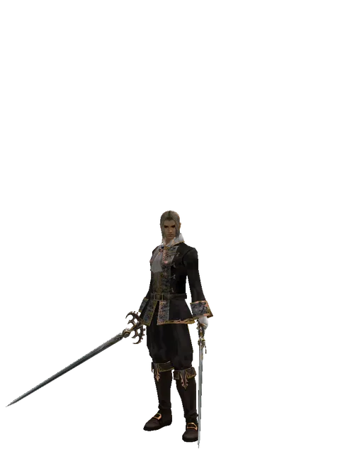 Raid Sword*Raid Sword on a male Human fighter, front view