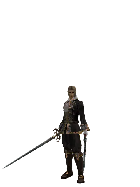 Raid Sword*Samurai Long Sword on a male Human fighter, front view
