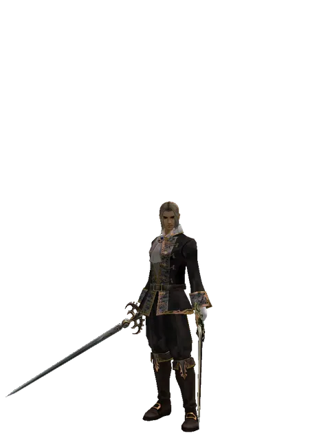Raid Sword*Sword of Delusion on a male Human fighter, front view