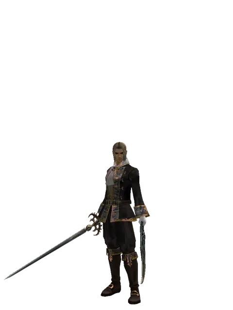 Raid Sword*Sword of Limit on a male Human fighter, front view
