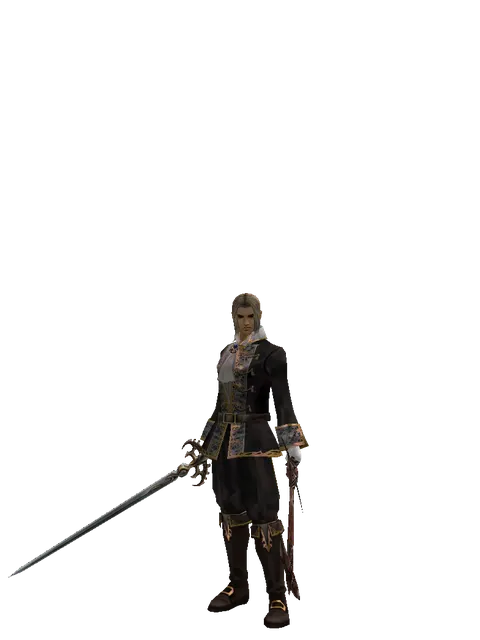 Raid Sword*Sword of Nightmare on a male Human fighter, front view