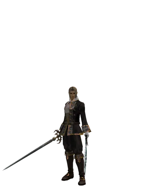 Raid Sword*Tsurugi on a male Human fighter, front view