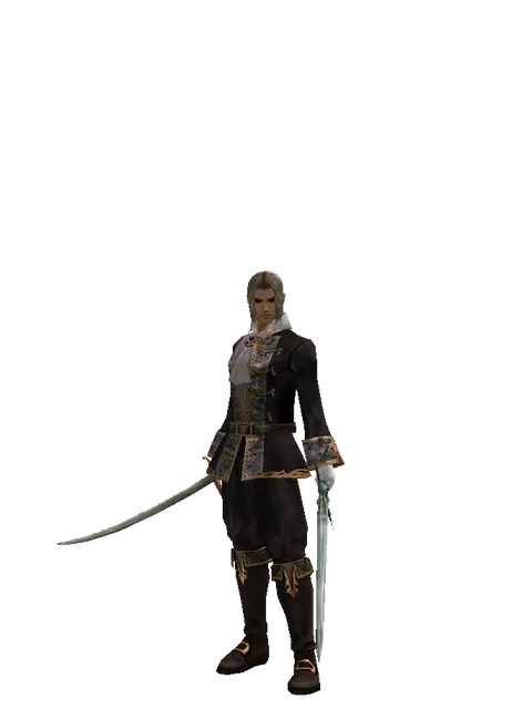 Saber*Elven Long Sword on a male Human fighter, front view