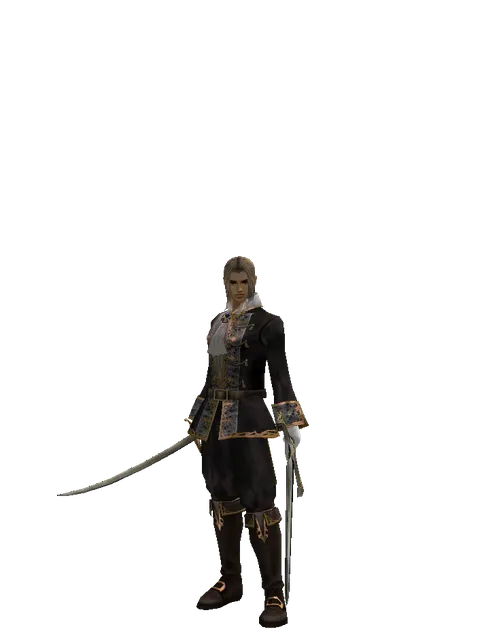 Saber*Knight's Sword on a male Human fighter, front view
