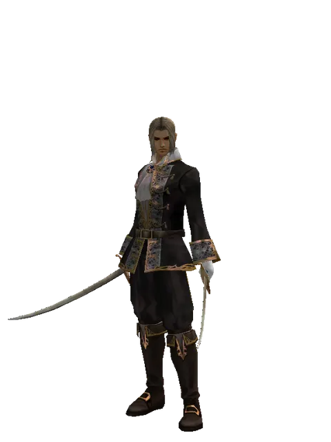 Saber*Saber on a male Human fighter, front view