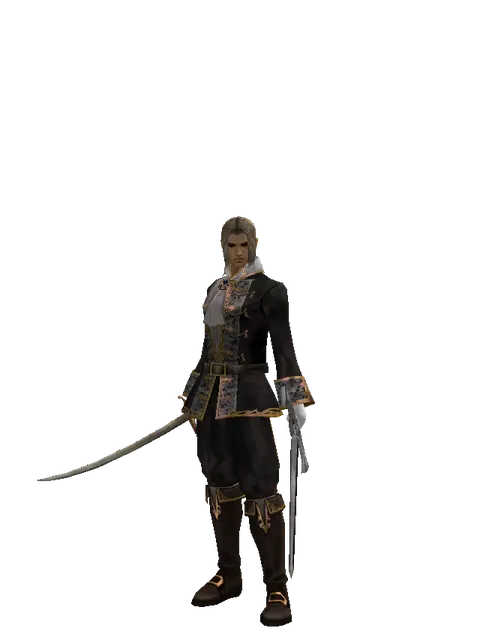 Saber*Sword of Revolution on a male Human fighter, front view