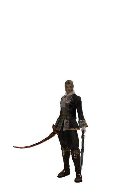 Shamshir*Samurai Long Sword on a male Human fighter, front view