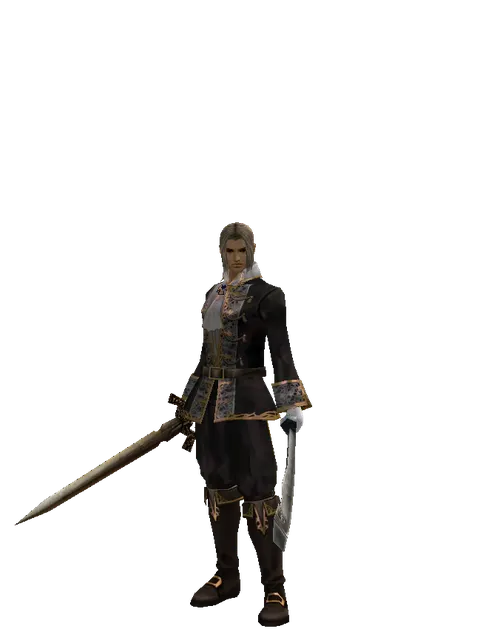 Spinebone Sword*Crimson Sword on a male Human fighter, front view