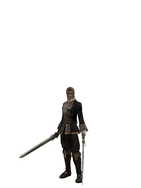 Spirit Sword*Raid Sword on a male Human fighter, front view