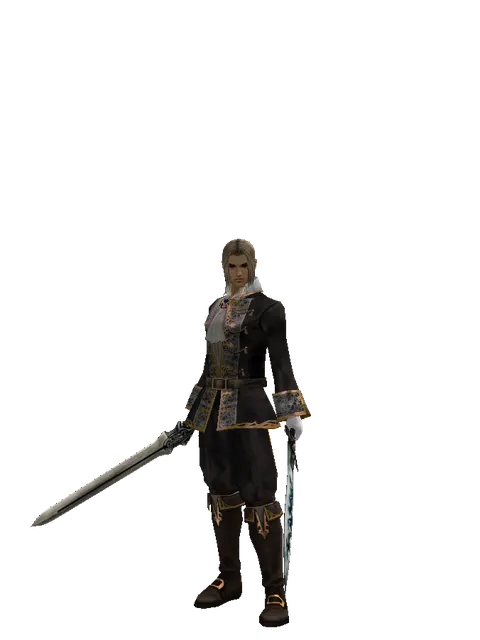 Spirit Sword*Tsurugi on a male Human fighter, front view