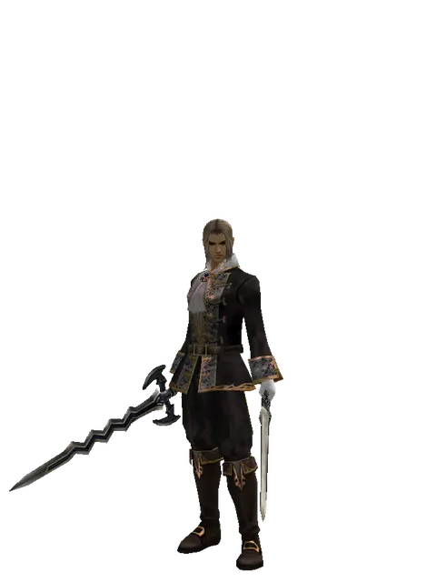 Stormbringer*Spirit Sword on a male Human fighter, front view