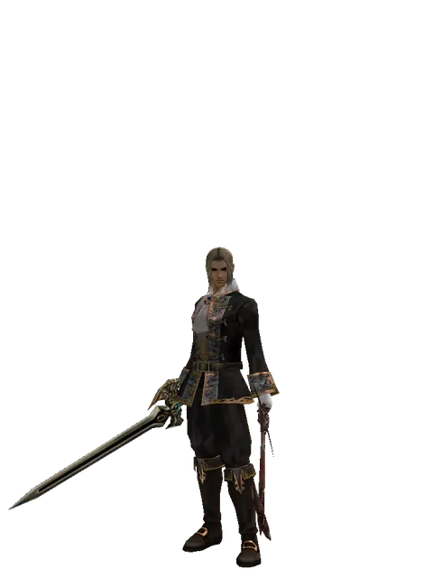 Sword of Delusion*Sword of Nightmare on a male Human fighter, front view