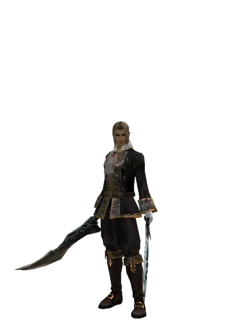 Sword of Limit*Tsurugi on a male Human fighter, front view